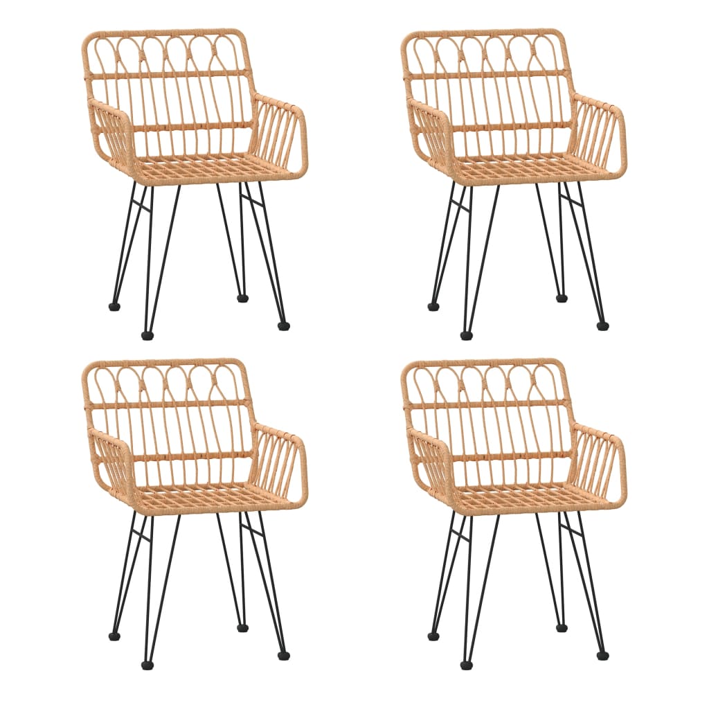 5 részes polyrattan kerti étkezőgarnitúra 4