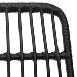 5 részes fekete polyrattan kerti étkezőgarnitúra 6