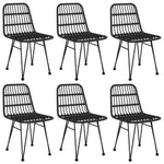 7 részes fekete polyrattan kerti étkezőgarnitúra 4