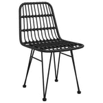 7 részes fekete polyrattan kerti étkezőgarnitúra 5