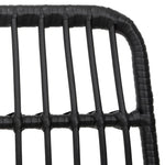 7 részes fekete polyrattan kerti étkezőgarnitúra 6