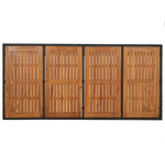 7 részes fekete polyrattan kerti étkezőgarnitúra párnával 9