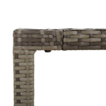 7 részes szürke polyrattan kerti étkezőgarnitúra párnával 10