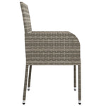 7 részes szürke polyrattan kerti étkezőgarnitúra párnával 6