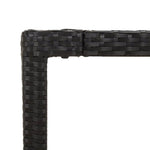 5 részes fekete polyrattan kerti étkezőgarnitúra párnákkal 9