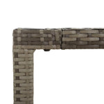 7 részes szürke polyrattan kerti étkezőgarnitúra párnával 9
