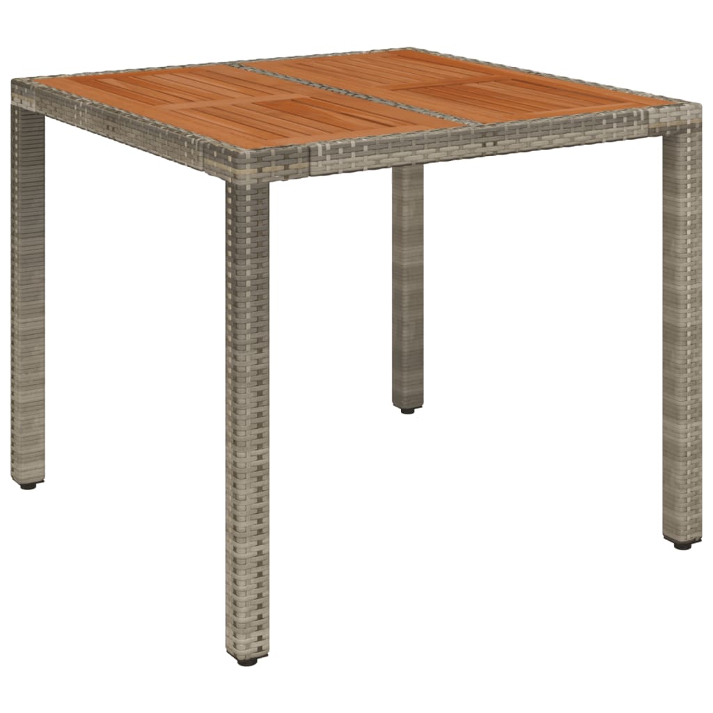 3 részes szürke polyrattan kerti étkezőgarnitúra párnával 8