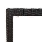 5 részes fekete polyrattan kerti étkezőgarnitúra párnákkal 7