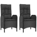 5 részes fekete polyrattan kerti étkezőgarnitúra párnákkal 5