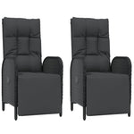5 részes fekete polyrattan kerti étkezőgarnitúra párnákkal 5