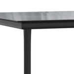 5 részes fekete polyrattan kerti étkezőgarnitúra párnákkal 7