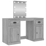 Szürke sonoma színű fésülködőasztal LED-del 130x50x132,5 cm 2