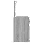 Szürke sonoma színű fésülködőasztal LED-del 130x50x132,5 cm 7