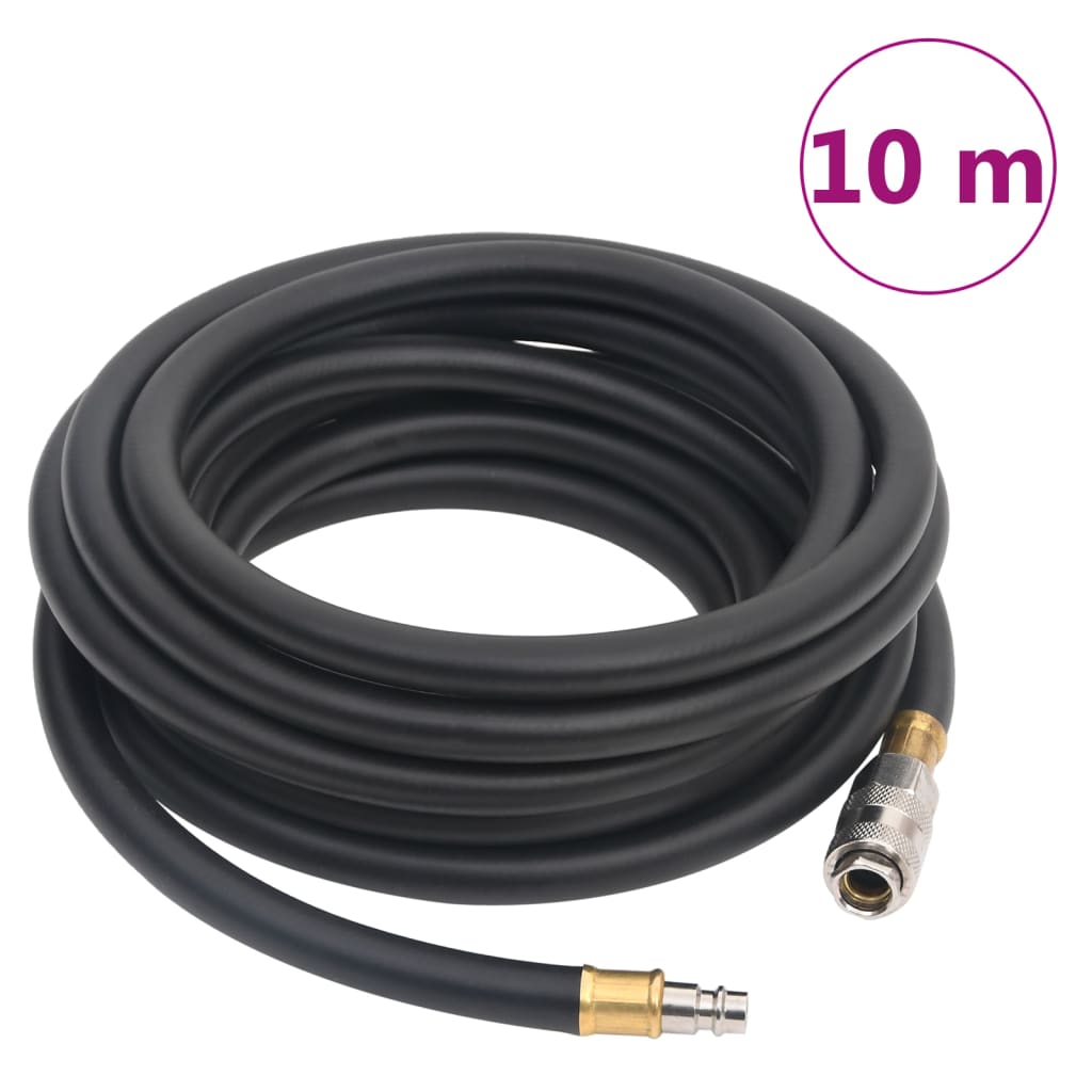 Fekete gumi és PVC hibrid légtömlő 0,6" 10 m