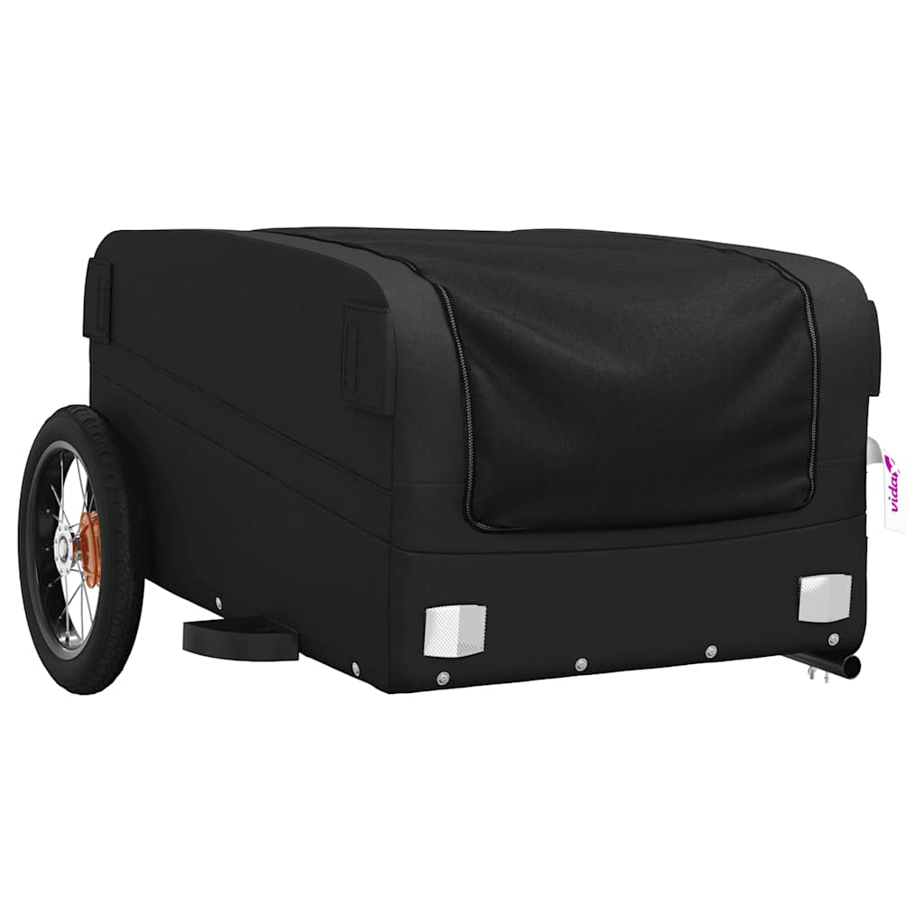Fekete vas kerékpár-utánfutó 30 kg 4