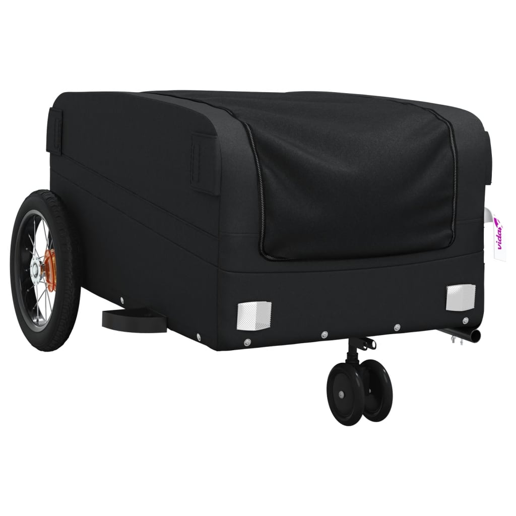 Fekete vas kerékpár-utánfutó 30 kg 4