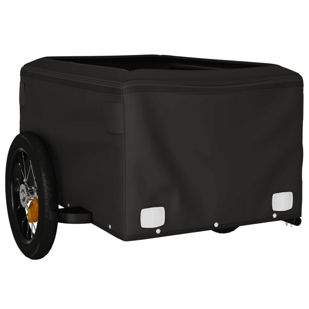 Fekete-szürke vas kerékpár-utánfutó 30 kg 5