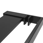 Fekete ESG üveg és alumínium zuhanyfal polccal 80 x 195 cm 10
