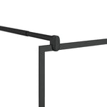 Fekete ESG üveg és alumínium zuhanyfal polccal 90 x 195 cm 6