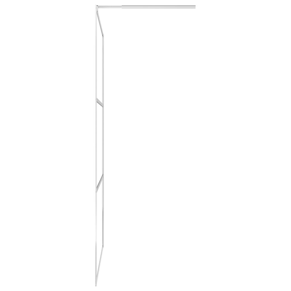 Króm ESG üveg és alumínium zuhanyfal polccal 100 x 195 cm 6