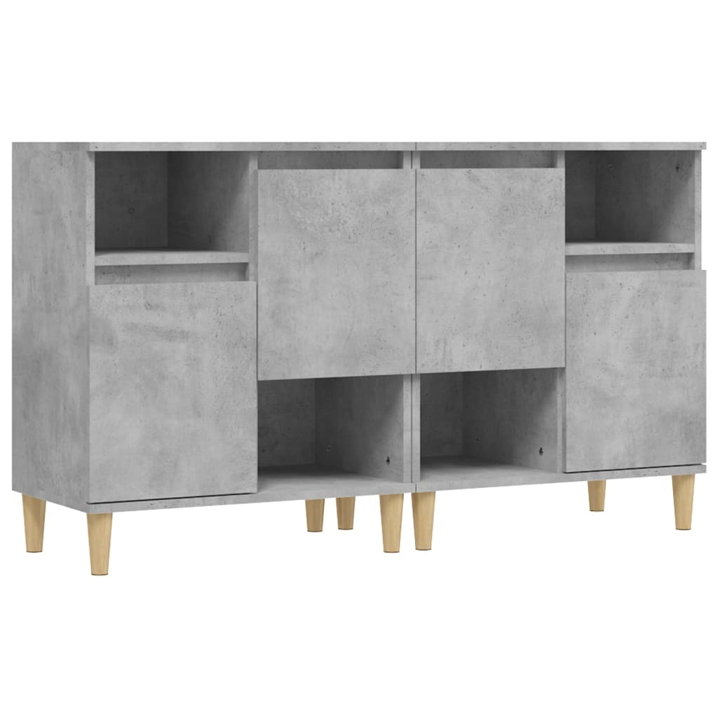 2 db betonszürke szerelt fa tálalószekrény 60 x 35 x 70 cm 2