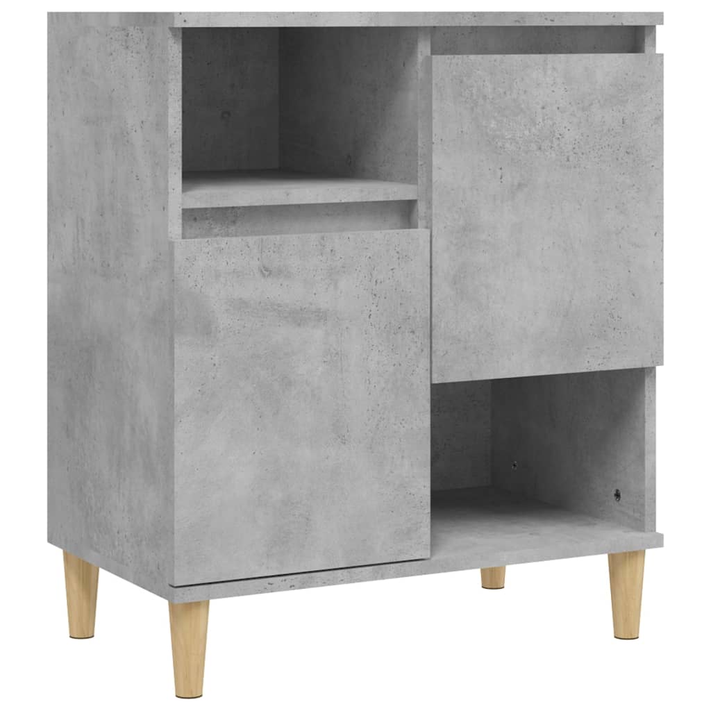 2 db betonszürke szerelt fa tálalószekrény 60 x 35 x 70 cm 5