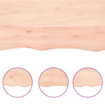 Kezeletlen tömör fa fürdőszobai pult 80x30x(2-4) cm 5