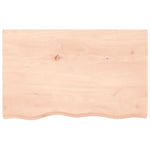 Kezeletlen tömör fa fürdőszobai pult 80x50x(2-4) cm 3