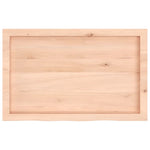 Kezeletlen tömör fa fürdőszobai pult 80x50x(2-4) cm 4