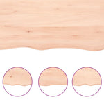 Kezeletlen tömör fa fürdőszobai pult 80x50x(2-4) cm 5