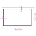 Kezeletlen tömör fa fürdőszobai pult 80x50x(2-4) cm 9