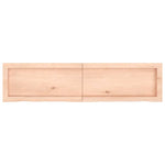Kezeletlen tömör fa fürdőszobai pult 120x30x(2-4) cm 3