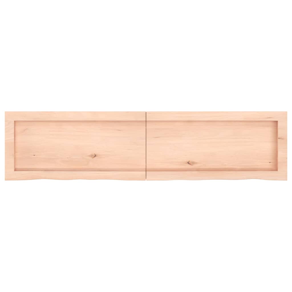 Kezeletlen tömör fa fürdőszobai pult 120x30x(2-4) cm 3