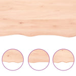 Kezeletlen tömör fa fürdőszobai pult 120x30x(2-4) cm 7