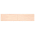 Kezeletlen tömör fa fürdőszobai pult 180x40x(2-6) cm 3