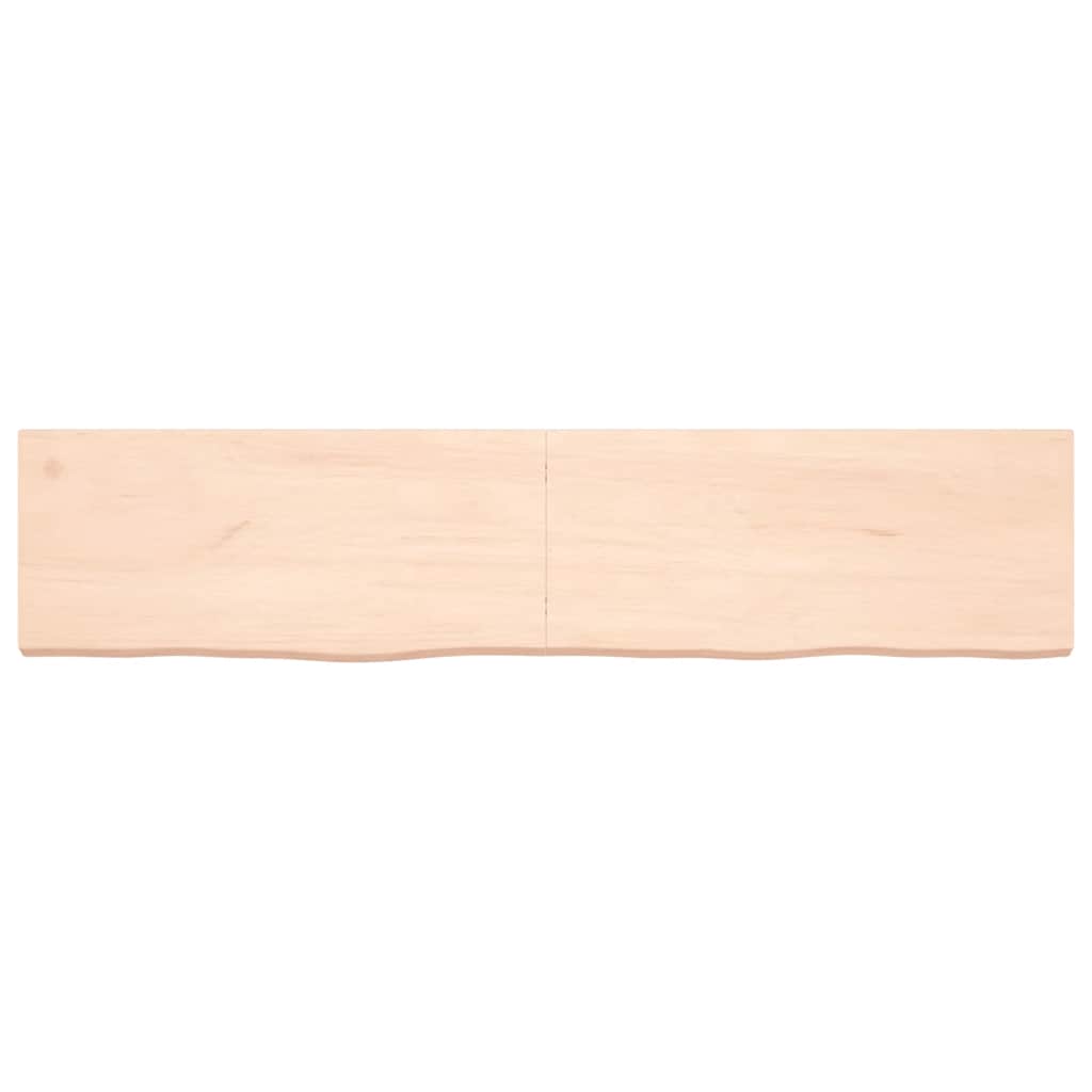 Kezeletlen tömör fa fürdőszobai pult 180x40x(2-6) cm 3