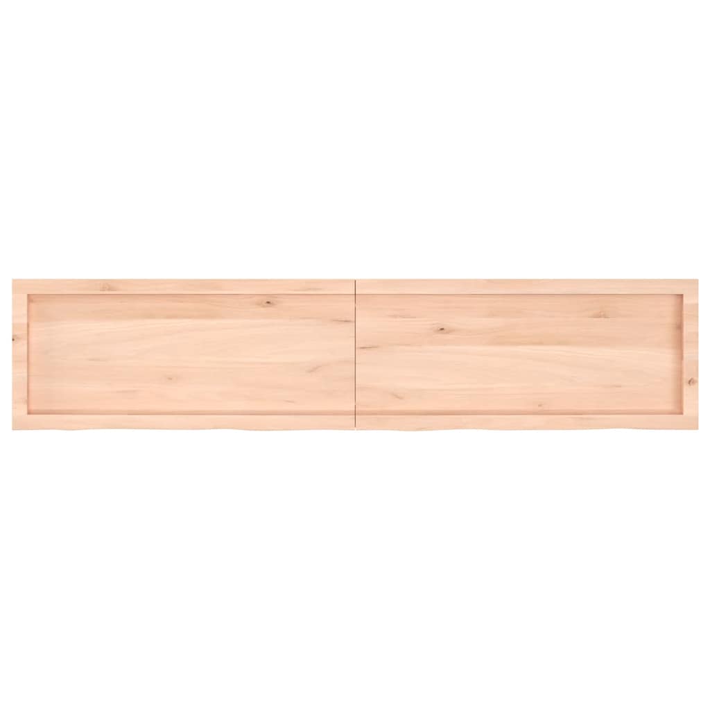 Kezeletlen tömör fa fürdőszobai pult 180x40x(2-6) cm 4