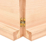 Kezeletlen tömör fa fürdőszobai pult 180x40x(2-6) cm 8