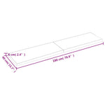 Kezeletlen tömör fa fürdőszobai pult 180x40x(2-6) cm 10