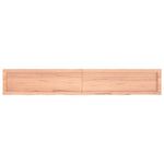 Világosbarna kezelt tömör fa fürdőszobai pult 180x30x(2-6) cm 3