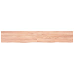 Világosbarna kezelt tömör fa fürdőszobai pult 180x30x(2-6) cm 4