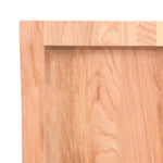 Világosbarna kezelt tömör fa fürdőszobai pult 180x30x(2-6) cm 7