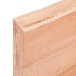 Világosbarna kezelt tömör fa fürdőszobai pult 180x30x(2-6) cm 9