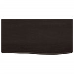 Sötétbarna kezelt tömör fa fürdőszobai pult 60x30x(2-4) cm 3