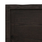 Sötétbarna kezelt tömör fa fürdőszobai pult 60x30x(2-4) cm 6