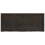 Sötétbarna kezelt tömör fa fürdőszobai pult 120x50x(2-6) cm 3