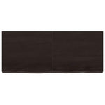 Sötétbarna kezelt tömör fa fürdőszobai pult 120x50x(2-6) cm 4