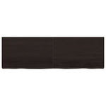 Sötétbarna kezelt tömör fa fürdőszobai pult 160x50x(2-6) cm 4