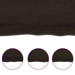 Sötétbarna kezelt tömör fa fürdőszobai pult 160x50x(2-6) cm 6