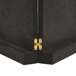 Sötétbarna kezelt tömör fa fürdőszobai pult 160x50x(2-6) cm 8
